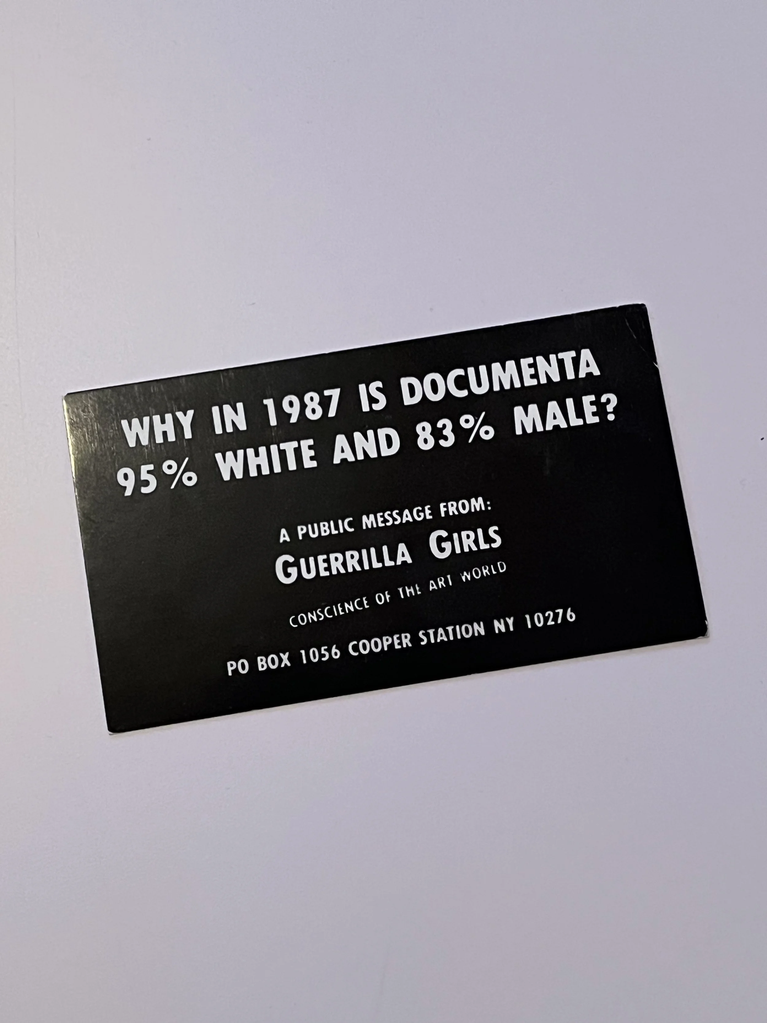Guerrilla Girls - A Public Message