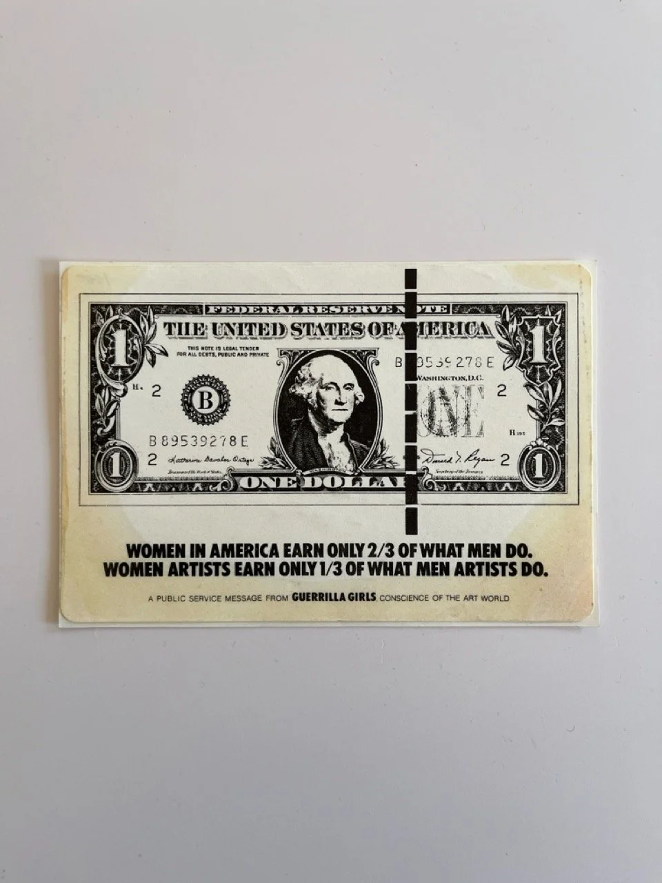 Guerrilla Girls - Women Artists Earn Only 1/3 of what Men Artists Do sticker