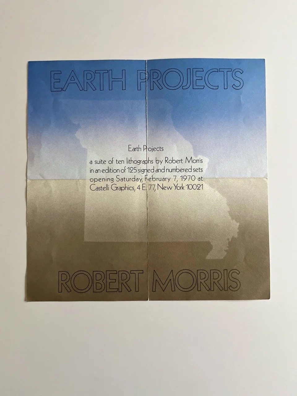 Robert Morris - Earth Projects at Castelli Graphics 1970