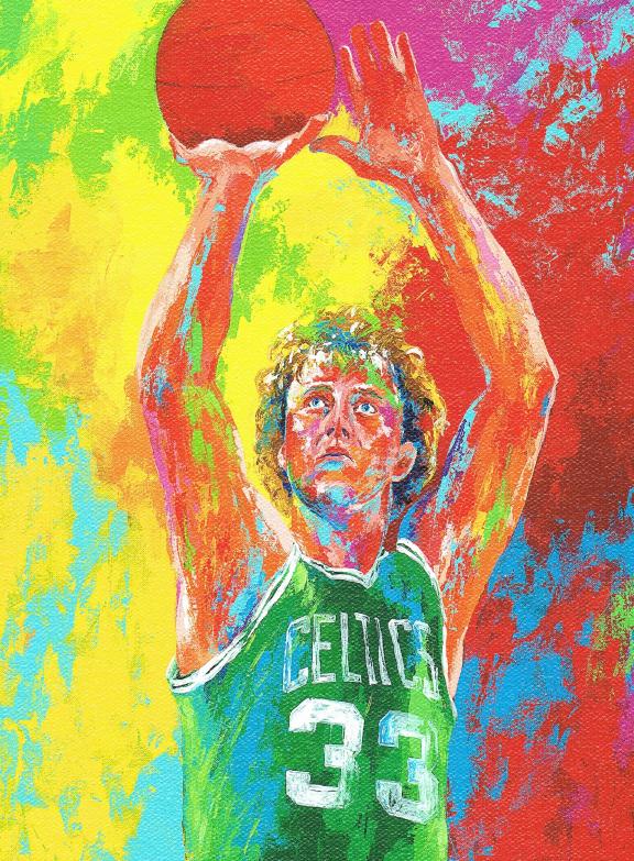 Larry Bird Boston Celtics Pixel Art 10 By Joe Hamilton