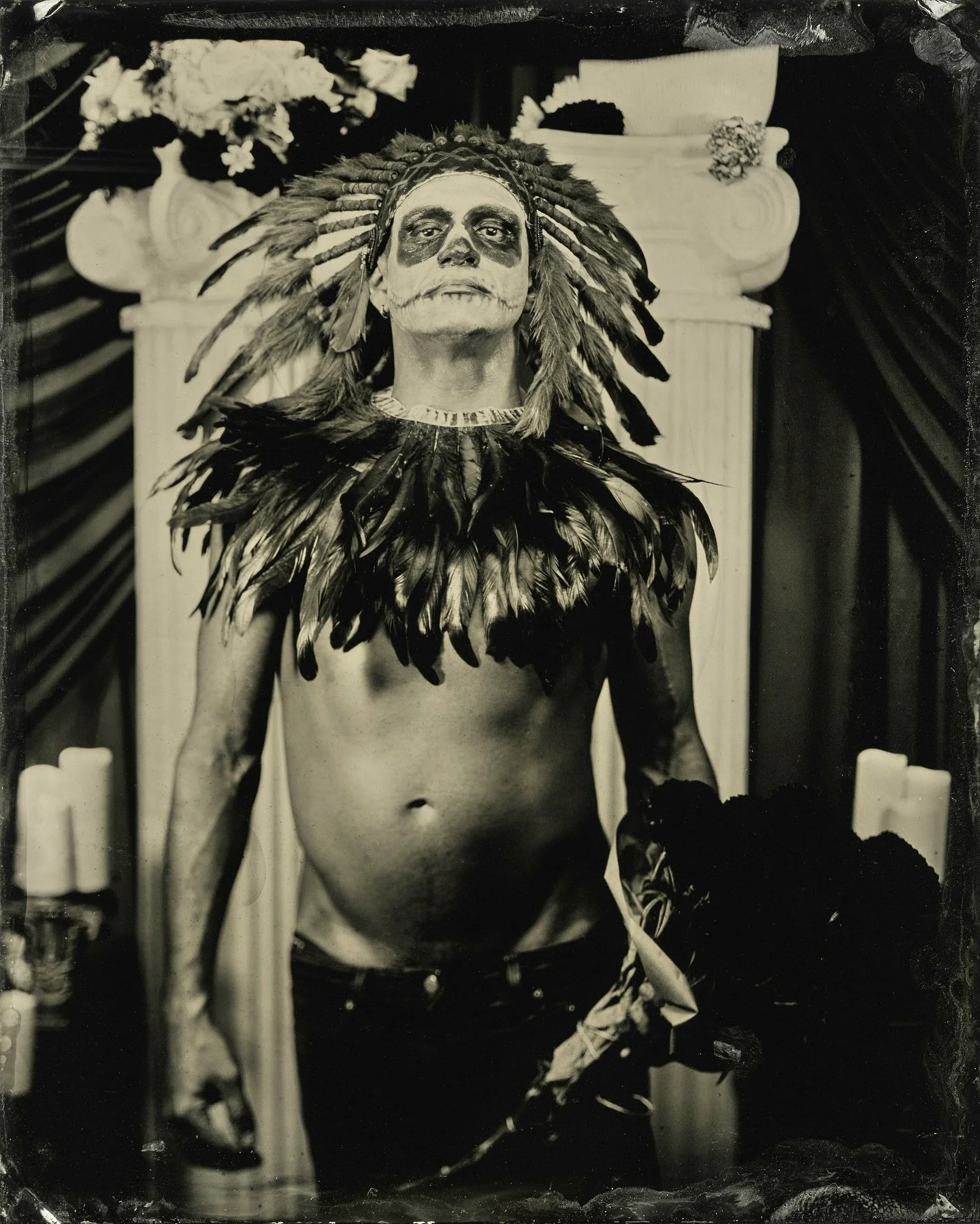 Another portrait from last Sunday Return from Mictlan d&iacute;a de los Muertos celebration in Barrio Logan.
Grateful to everyone who stepped in front of the camera and trusted the process. More to come.