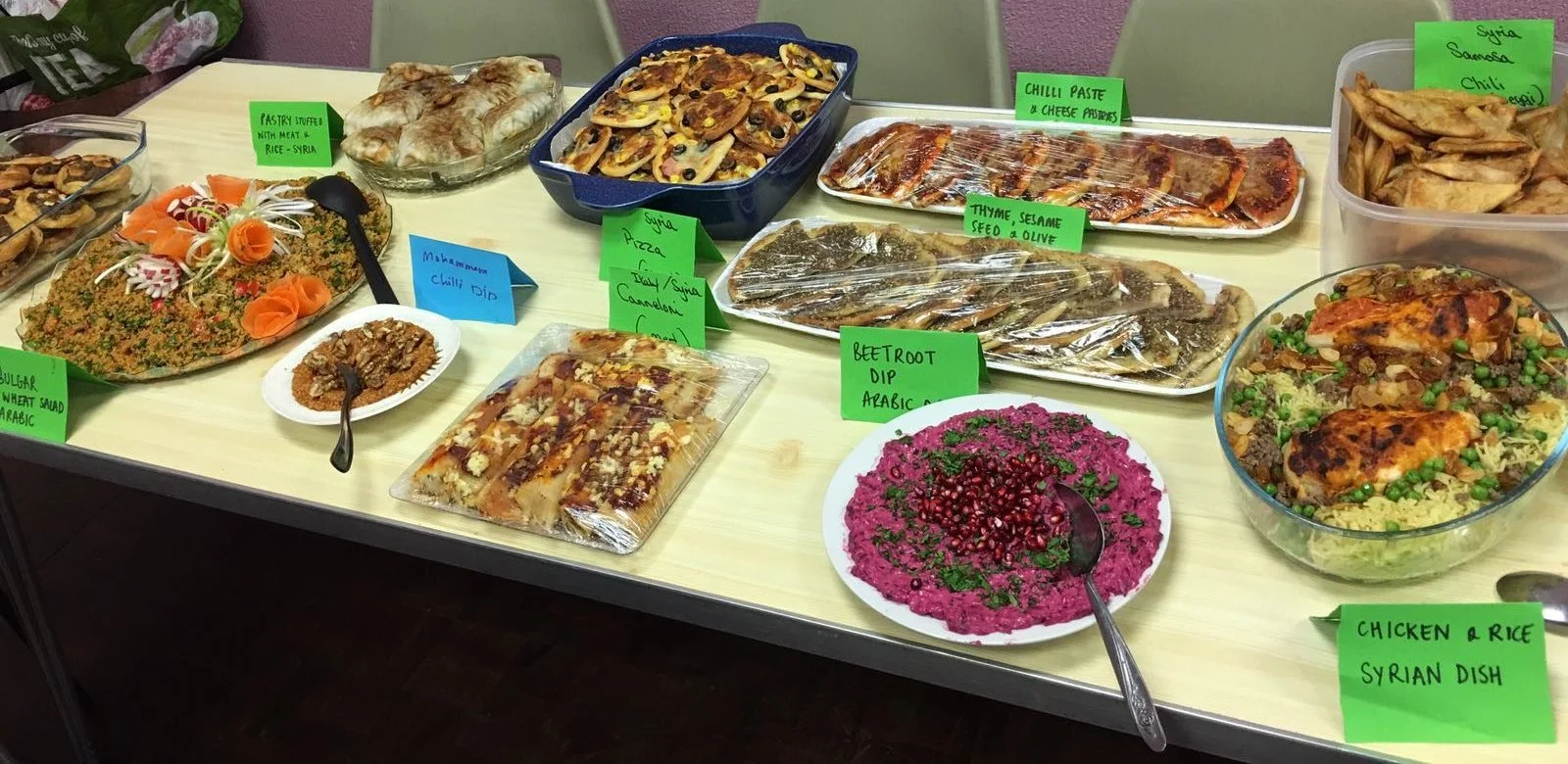 Selection of traditional Syrian cuisine