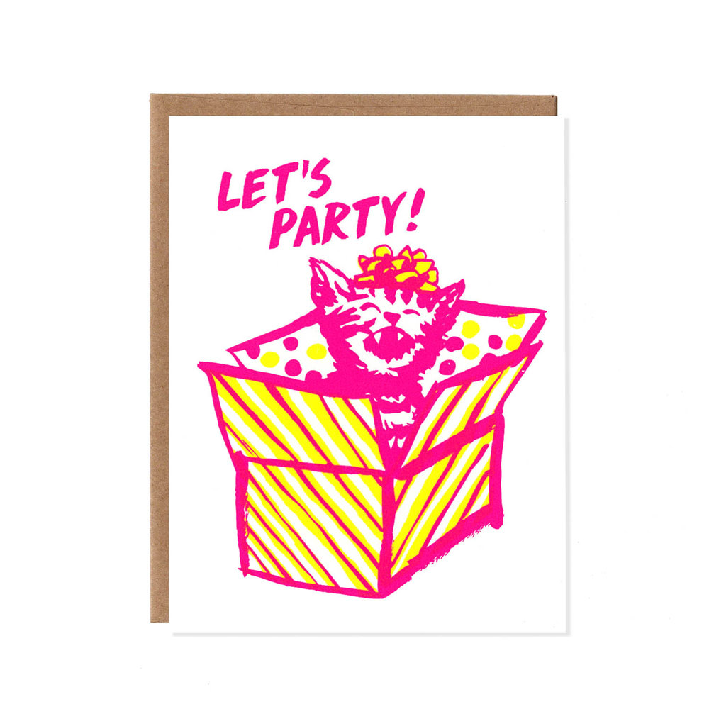 Let's Party -- Funny Birthday Cat Card — Orange Twist Cards