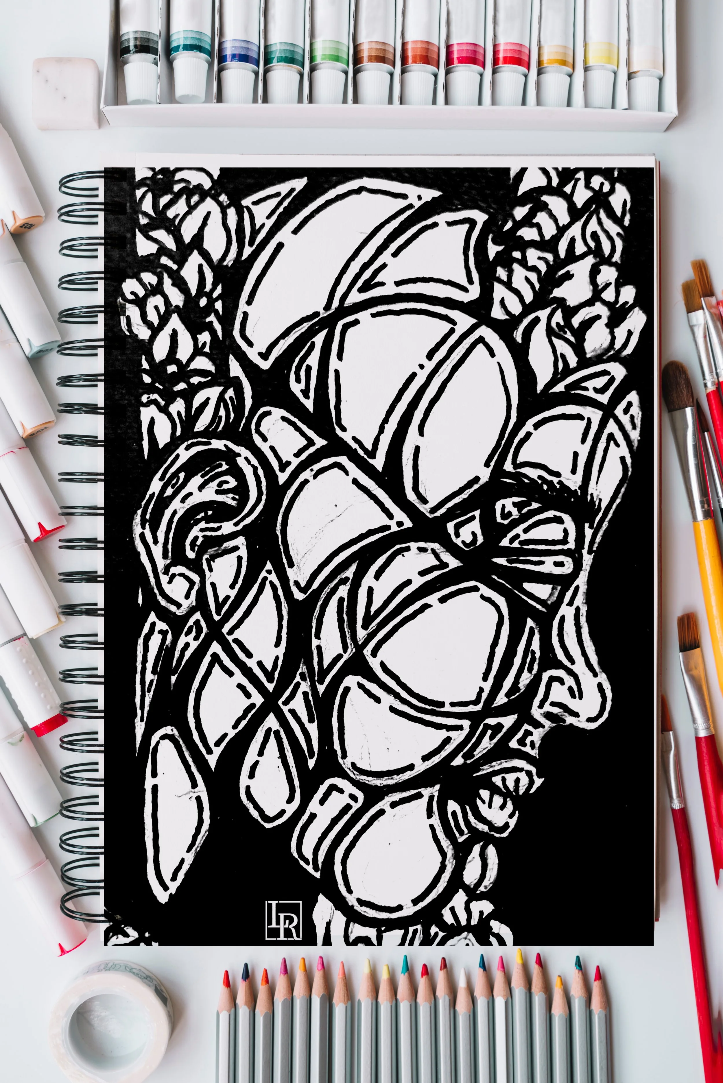Pansys coloring page Frame .jpg