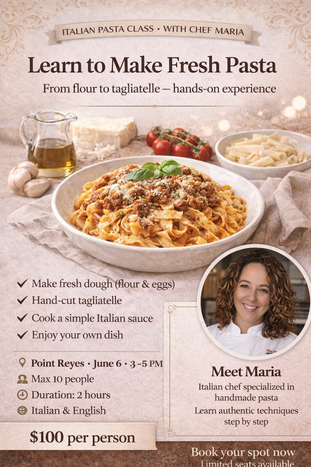 Pasta Making June 6 - 3pm