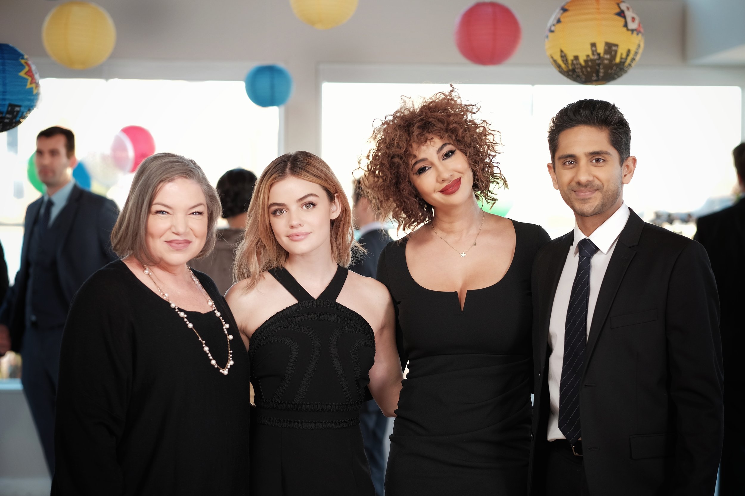These four actors play a string quartet in the movie.