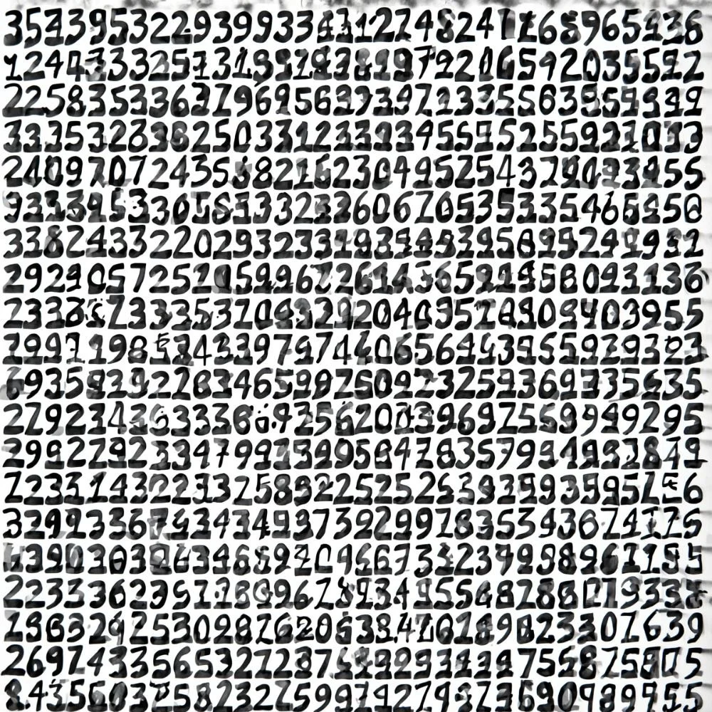 a dense field of numbers