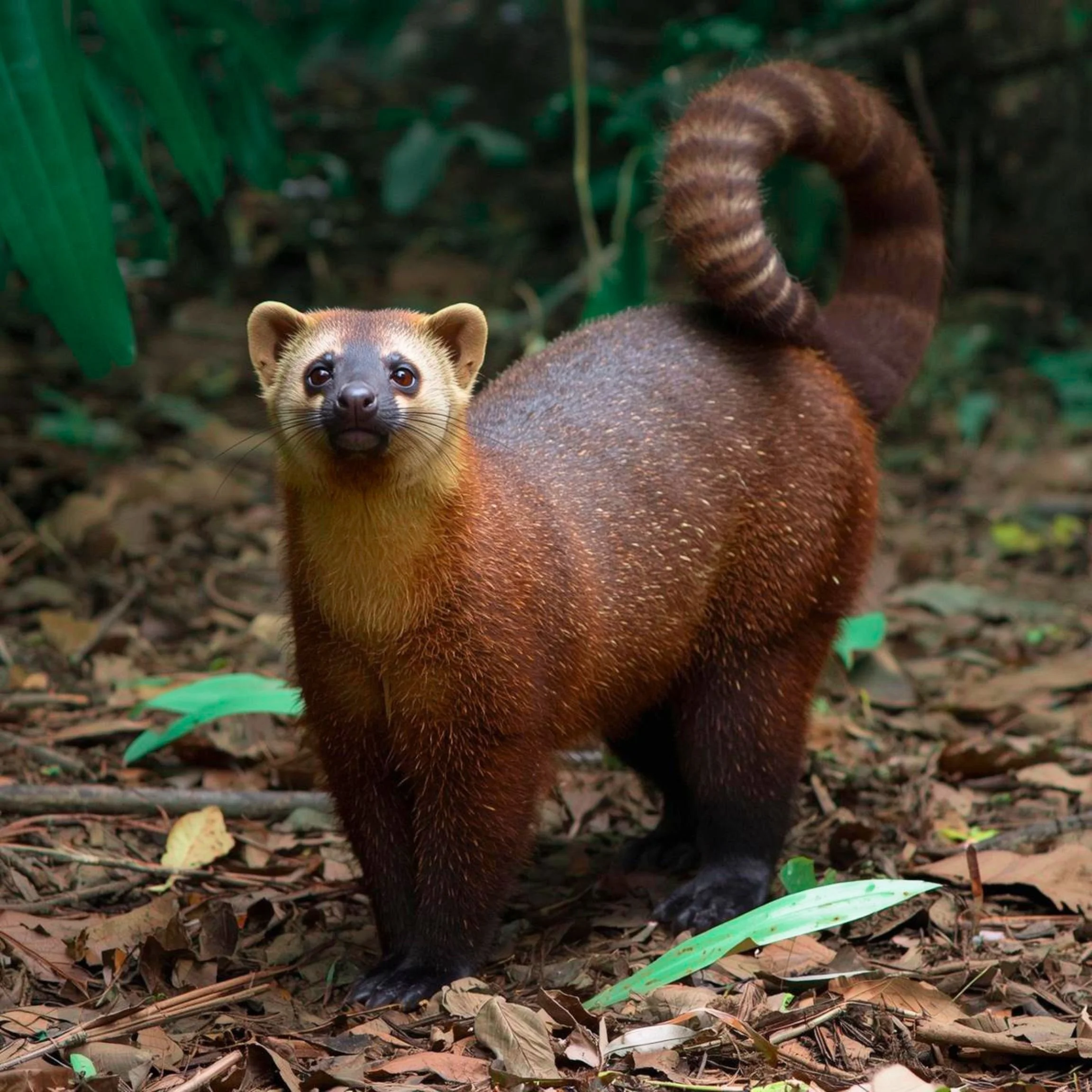 A matriarch Coati in a rainforest