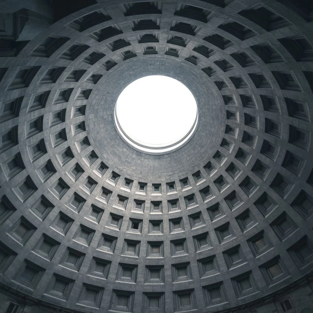 view looking up into an oculus