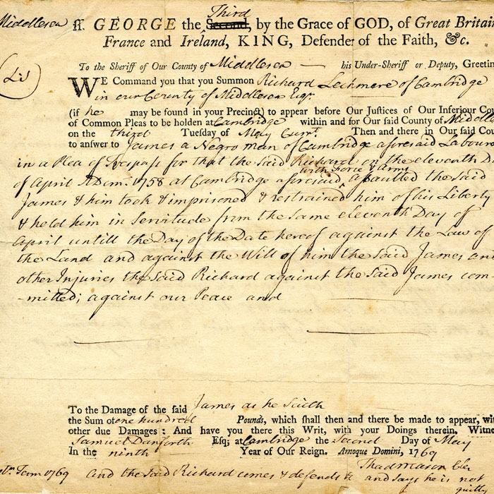 Slave manifest (inspiration for work)