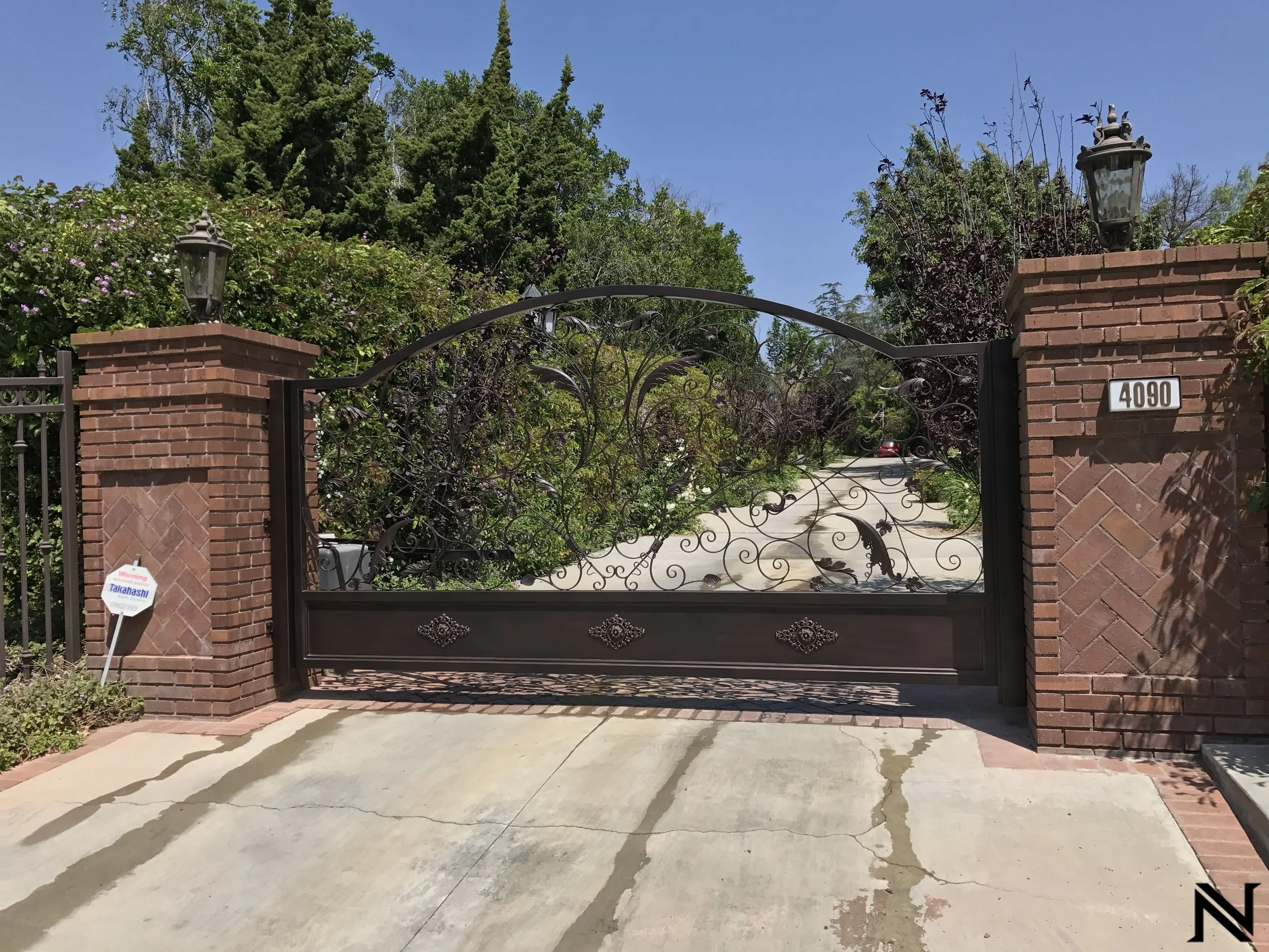 Ornate Driveway Gates — Ornamental Iron Works - Naddour's Custom Metalworks