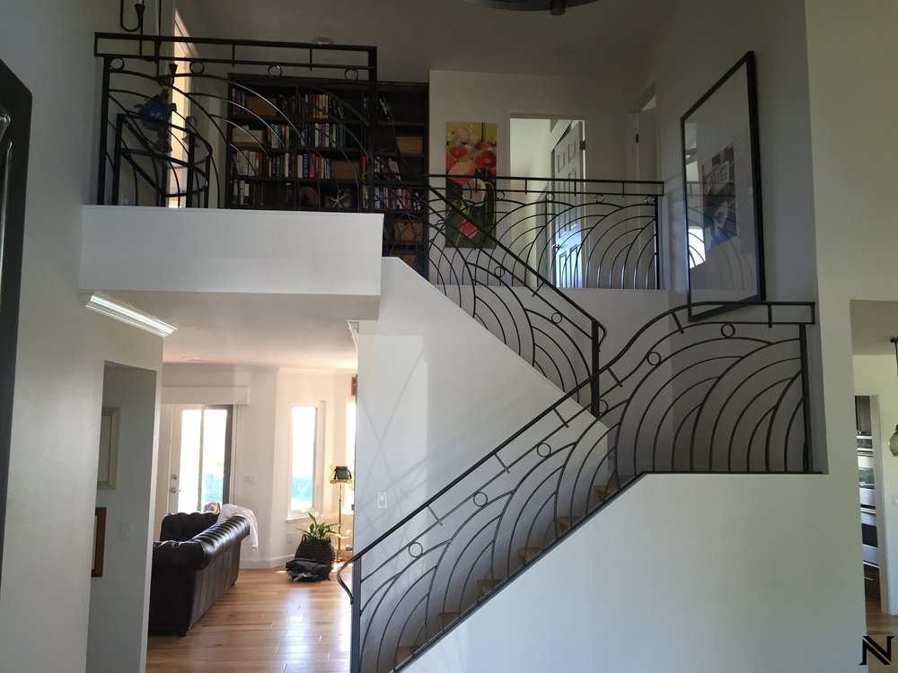 Arc Metalwork Railing Staircase Railings Design Ideas Naddour's Custom Metalworks