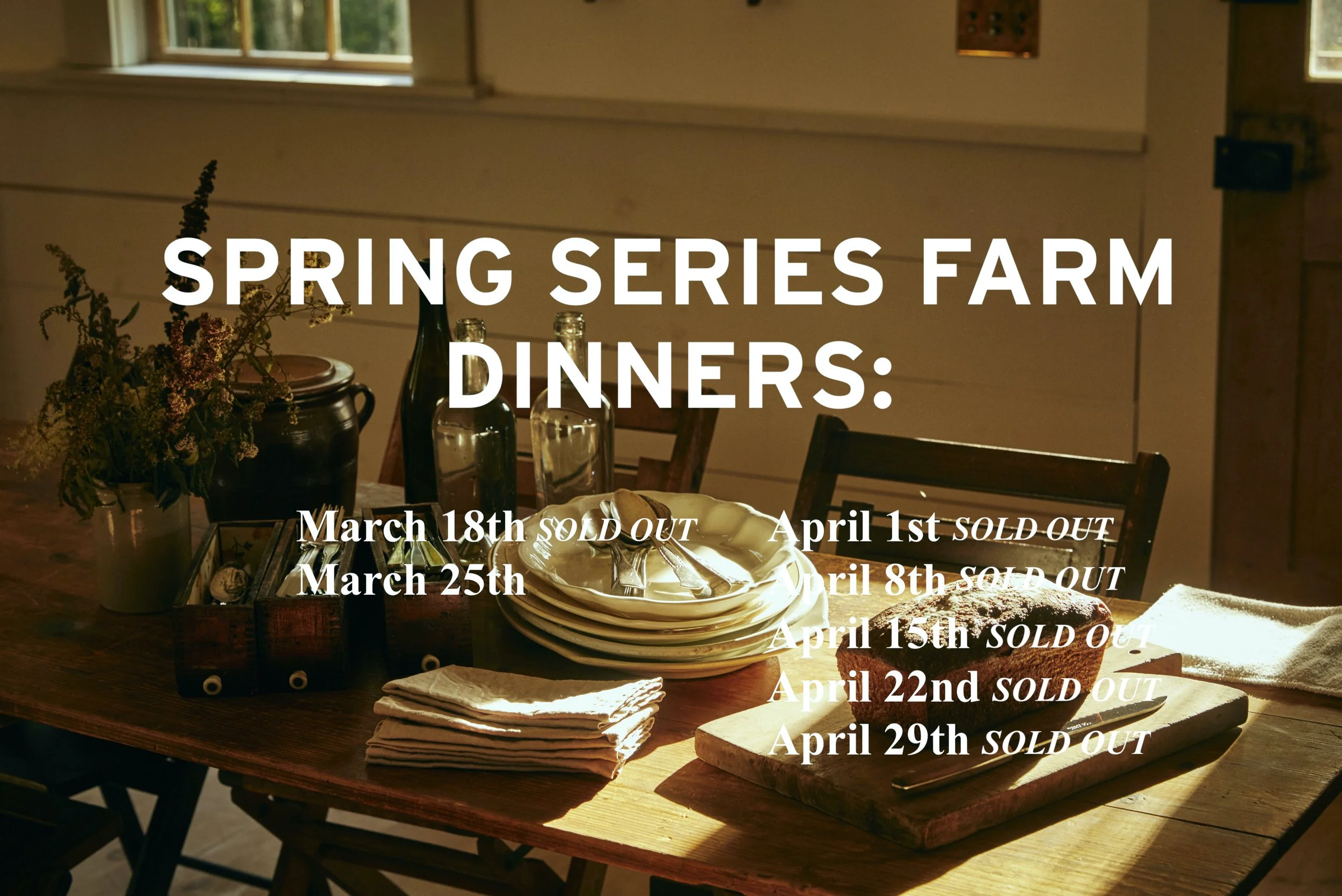 Spring Series Farm Dinners — Bovina Farm and Fermentory