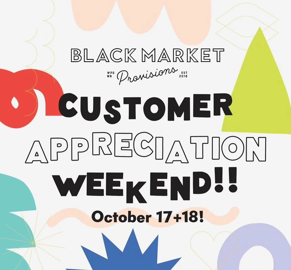 🖤🖤🖤🖤🖤🖤🖤
Looking forward to being thankful for YOU next weekend!
Customer Appreciation Weekend is October 17th + 18th!

&bull;First 50 people each day get a cute + rad lil&rsquo; gift from us
&bull;15% off almost everything* both days in-store 