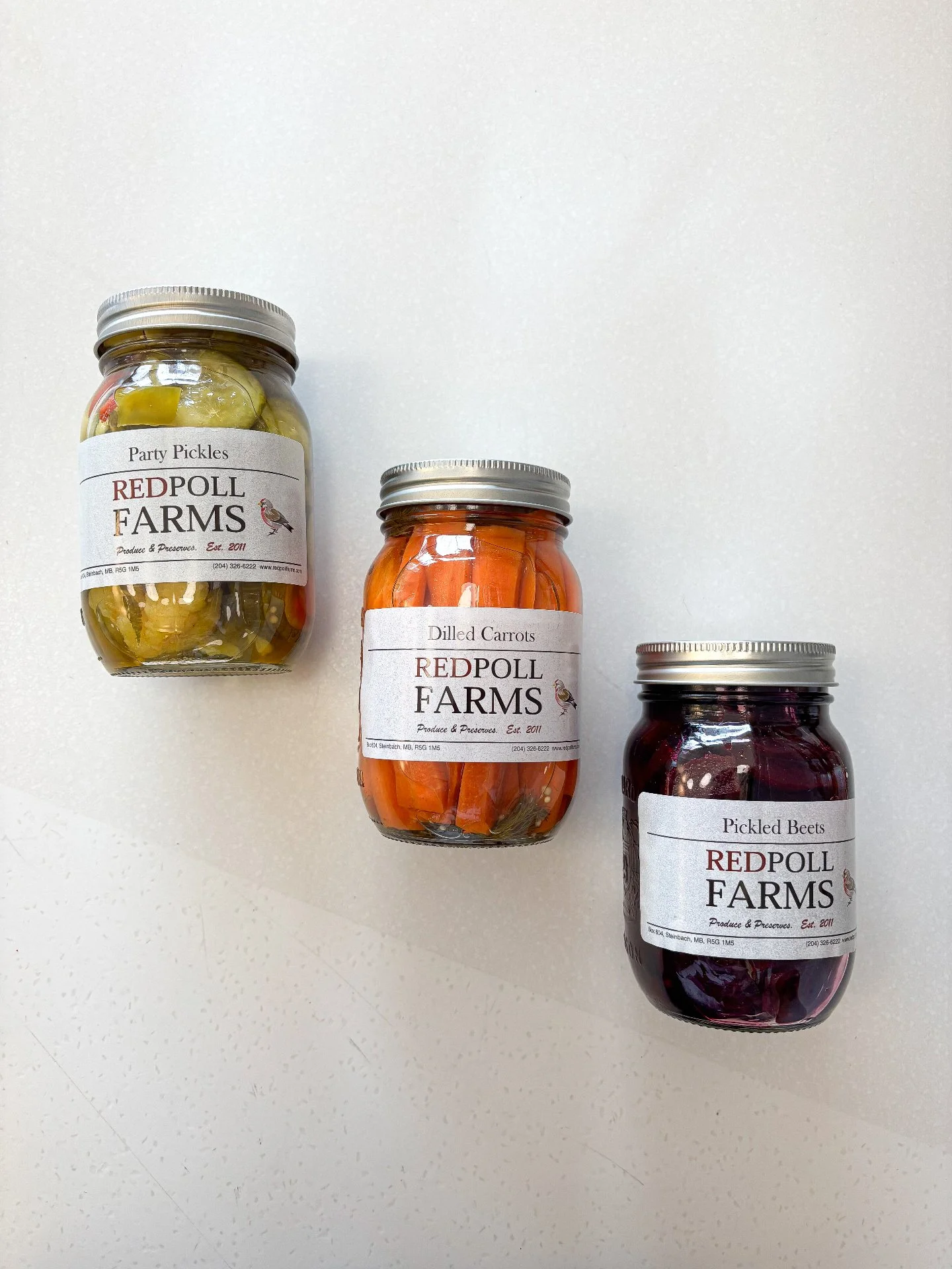 🥒🥕🫜🥒🥕🫜🥒
If you're a fan of Redpoll Farms picklings like we are, you'll want to pick a few up soon as this is our last batch!

We've got plenty of Dilled Carrots, Party Pickles, and Pickled Beets, so come stock up while ya can!

We're open 10-5