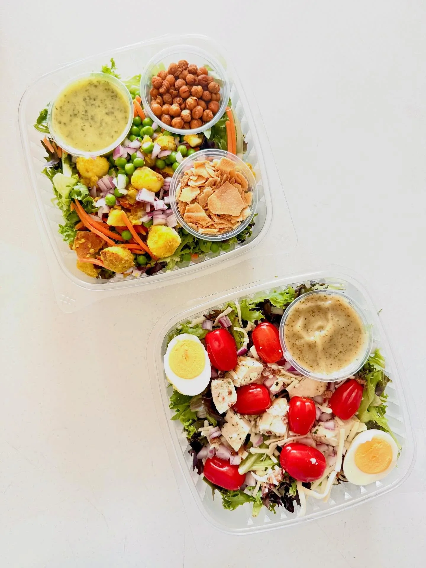 🚨🚨🚨🚨🚨🚨🚨🚨
SPRING IS HERE AND SO ARE NEW SALADS!

We&rsquo;ve got a returning fave and a brand new one that we&rsquo;re swooning over!

OUR COBB SALAD IS BACK!
This one has mixed greens, herbed chicken, egg, cherry tomatoes, red onion, aged che