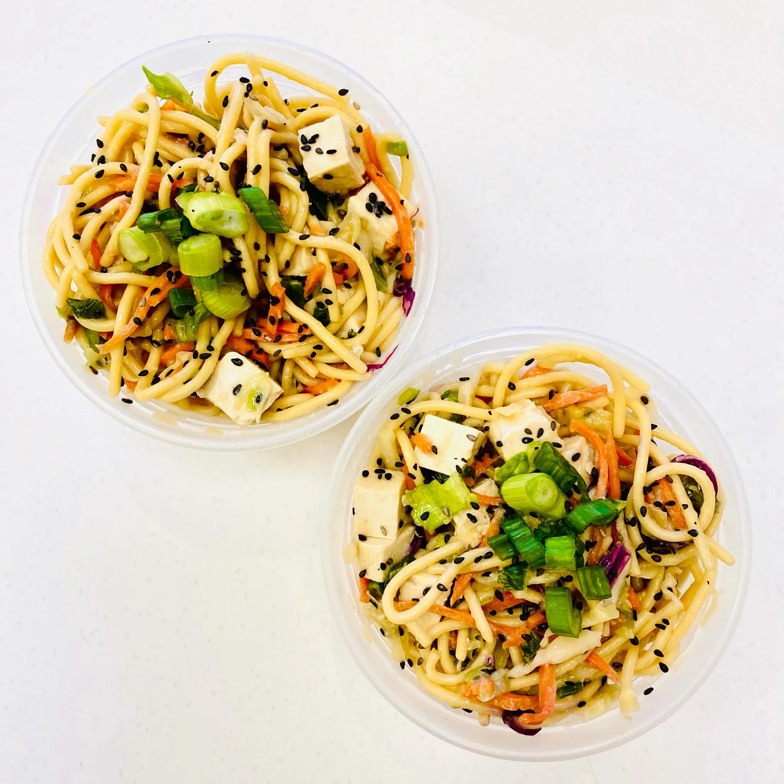 🔅🔆🔅🔆🔅🔆🔅
A customer told us yesterday that Miso Noodle Salad season is their fave season and we don&rsquo;t disagree!
Long noodles coated in our now famous Miso Ginger Dressing, veg, sesame seeds and tofu that even tofu-haters seem to love, it&