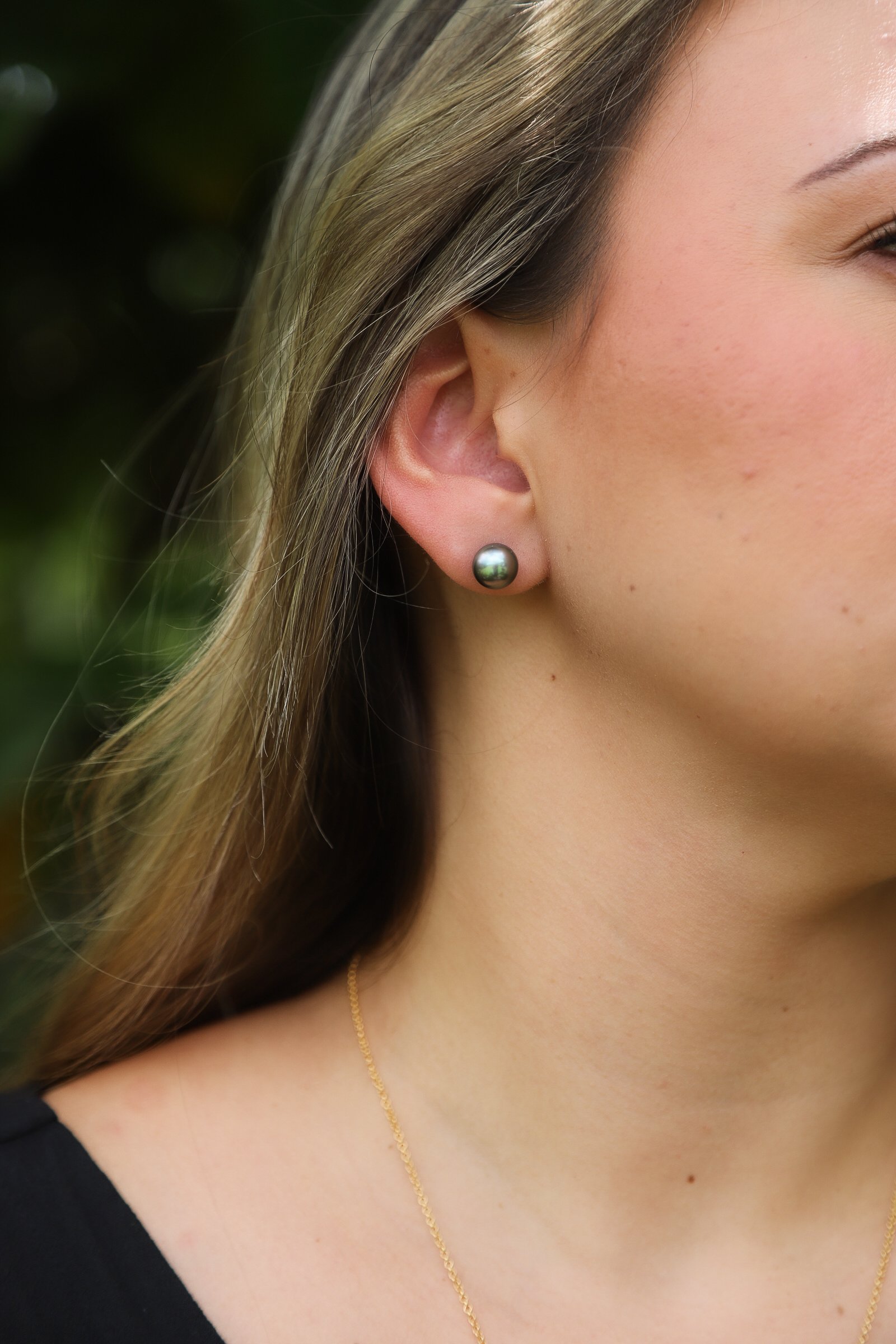Tahitian Pearl Stud Earrings