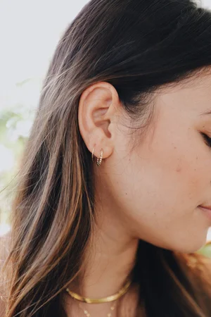 Beaded Huggie Hoops — Hooked Up Hawaii