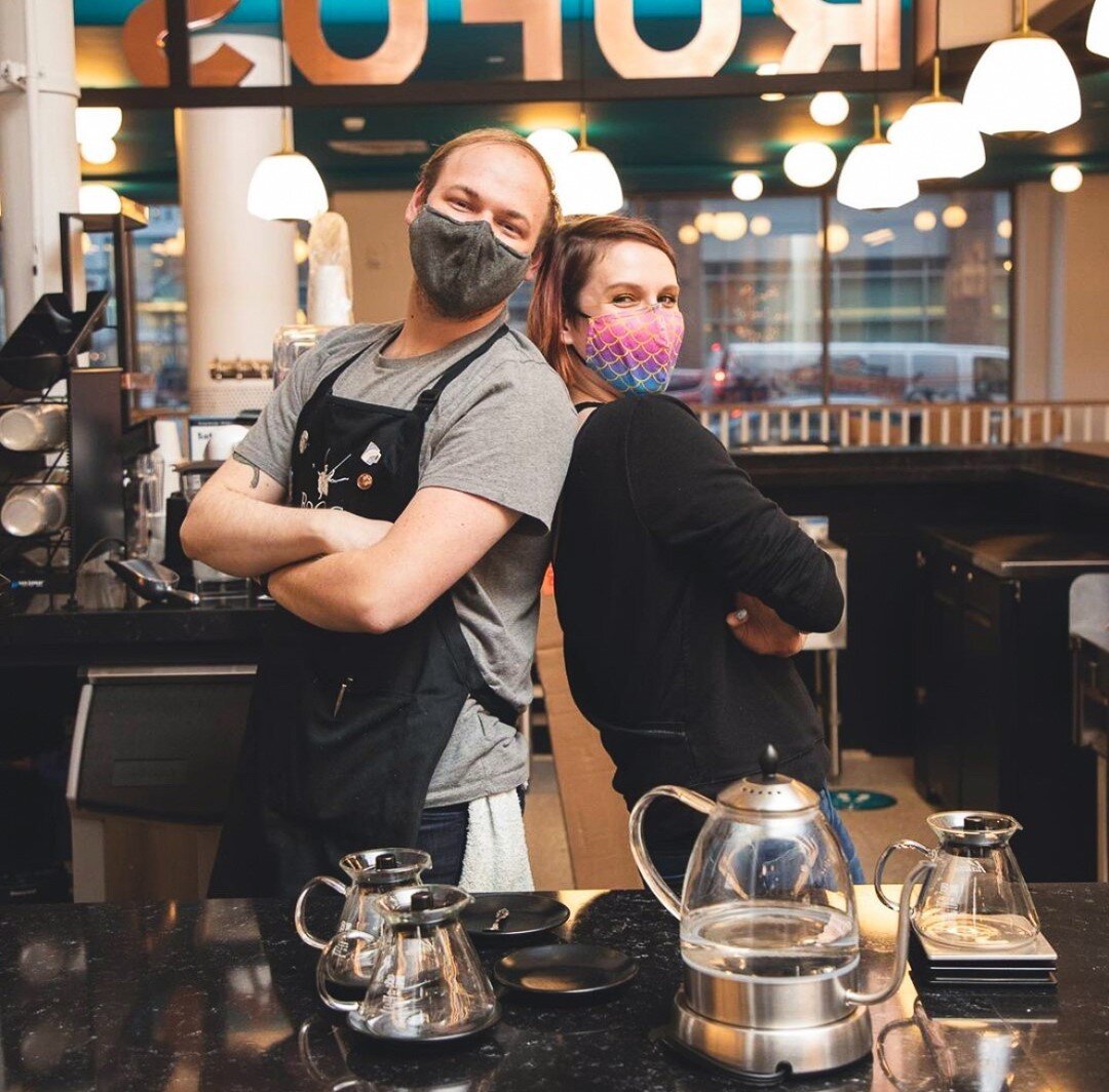 Thanks for the shout out @585mag and don't you all just love this shot of our baristas!? ⁠
⁠
⁠
Located in the Sibley Building @Merconmain at 240 East Main Street! Open 6:30a-4pm everyday! ⁠
⁠
#rochesterny #roccoffee #roccoffeesociety #585 #supportloc