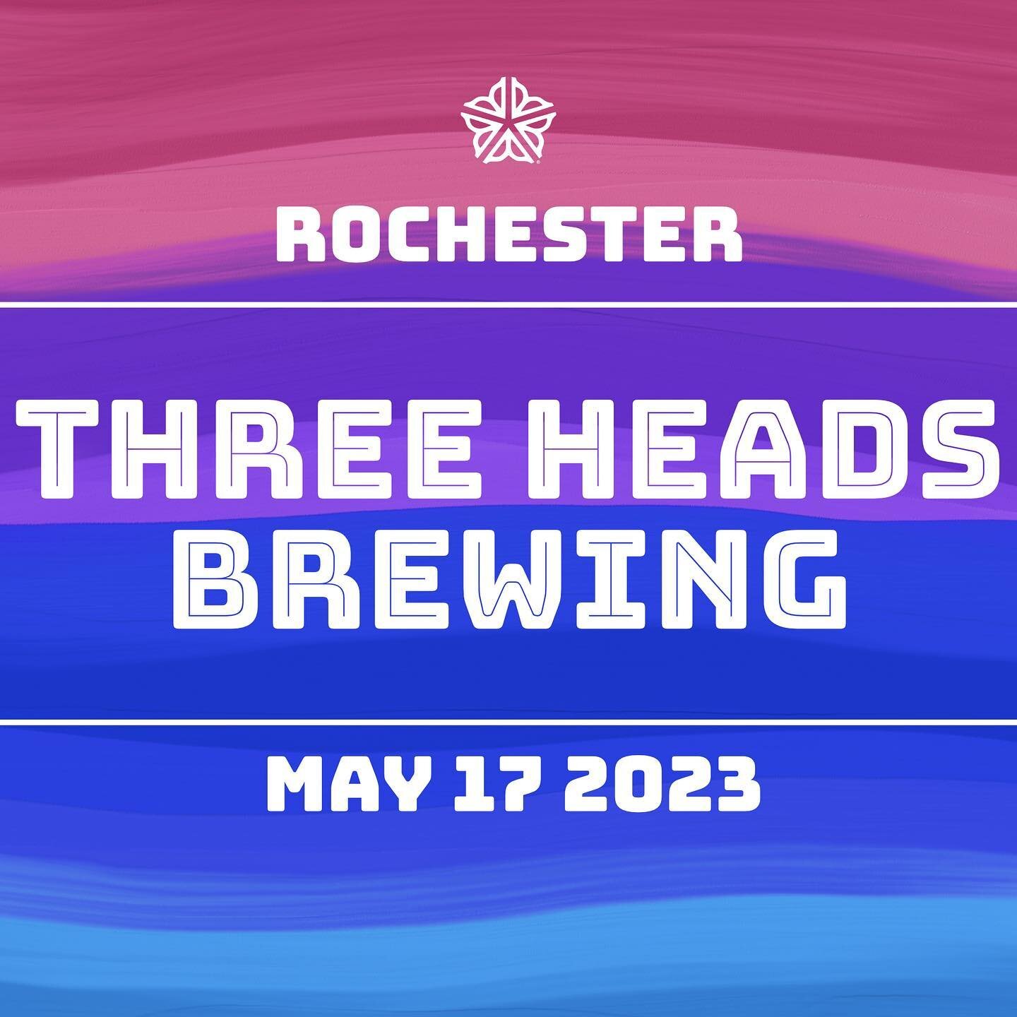 🍴Experience a delicious meal in Rochester on May 17th with us @three_heads_brewing! 

You can reserve your meal for pick up by pre-ordering now at the link in our bio. 

Pick up will be available at @three_heads_brewing on 186 Atlantic Avenue with t