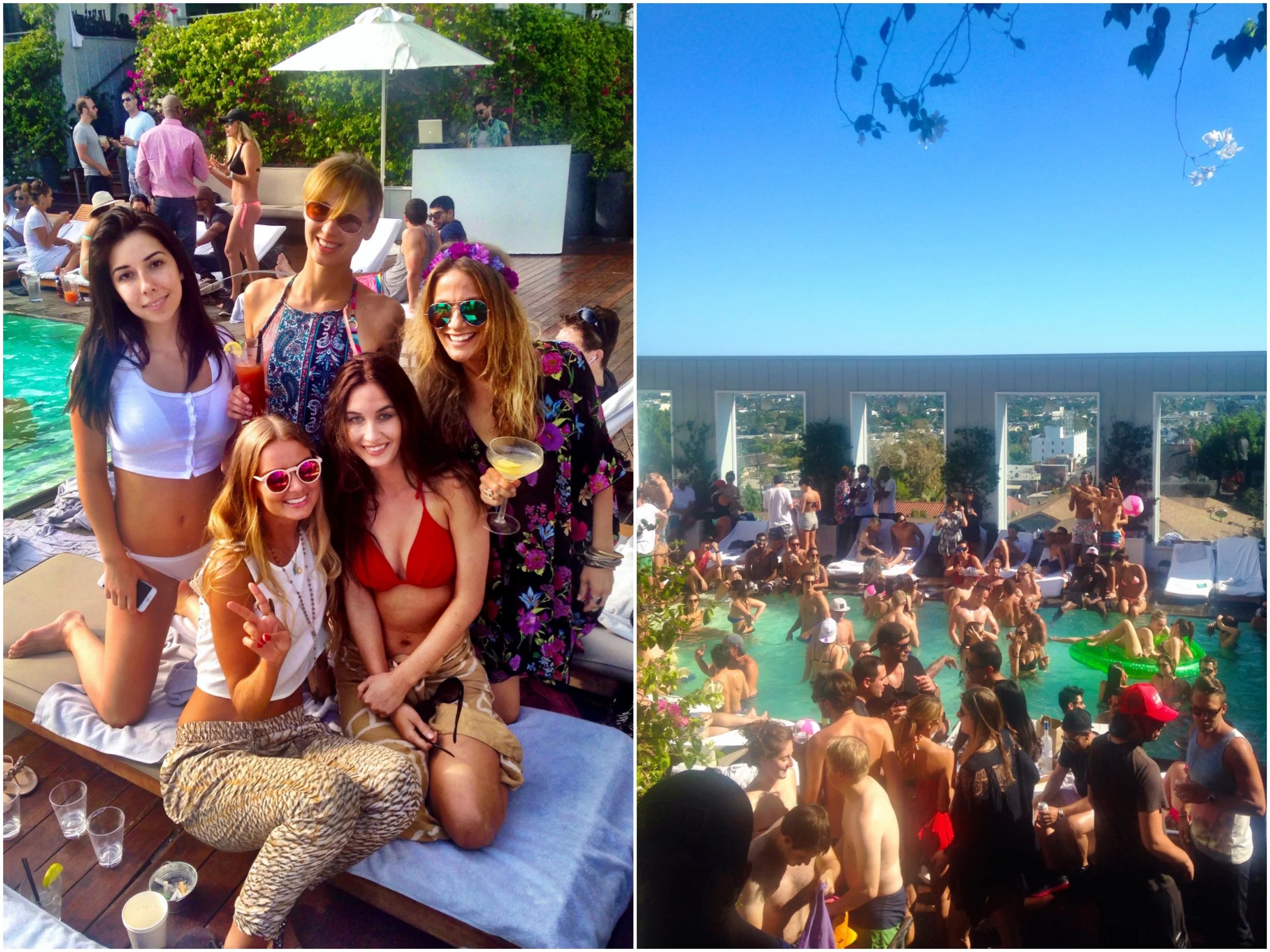 I have been to a handful of fun pool parties at the Mondrian hotel. 