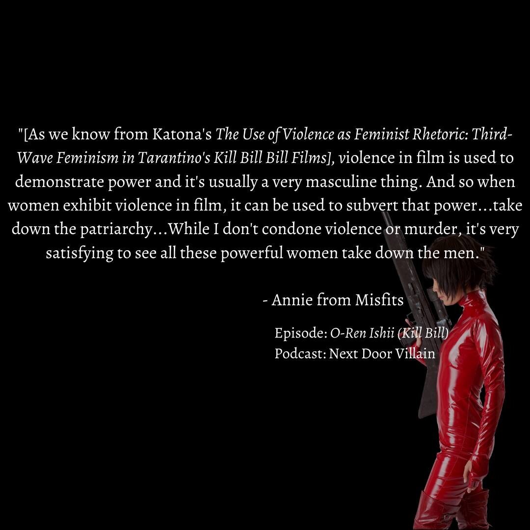 Link in Bio &gt; Next Door Villain Podcast Episodes.
.
.
.
.
#empowerment #equality #feminism #feminismisforeverybody #feminismo #feminismquotes #feminist #selflove #woman #women #womenempowerment  #killbill #bestmovies #cinema #cinematography #direc