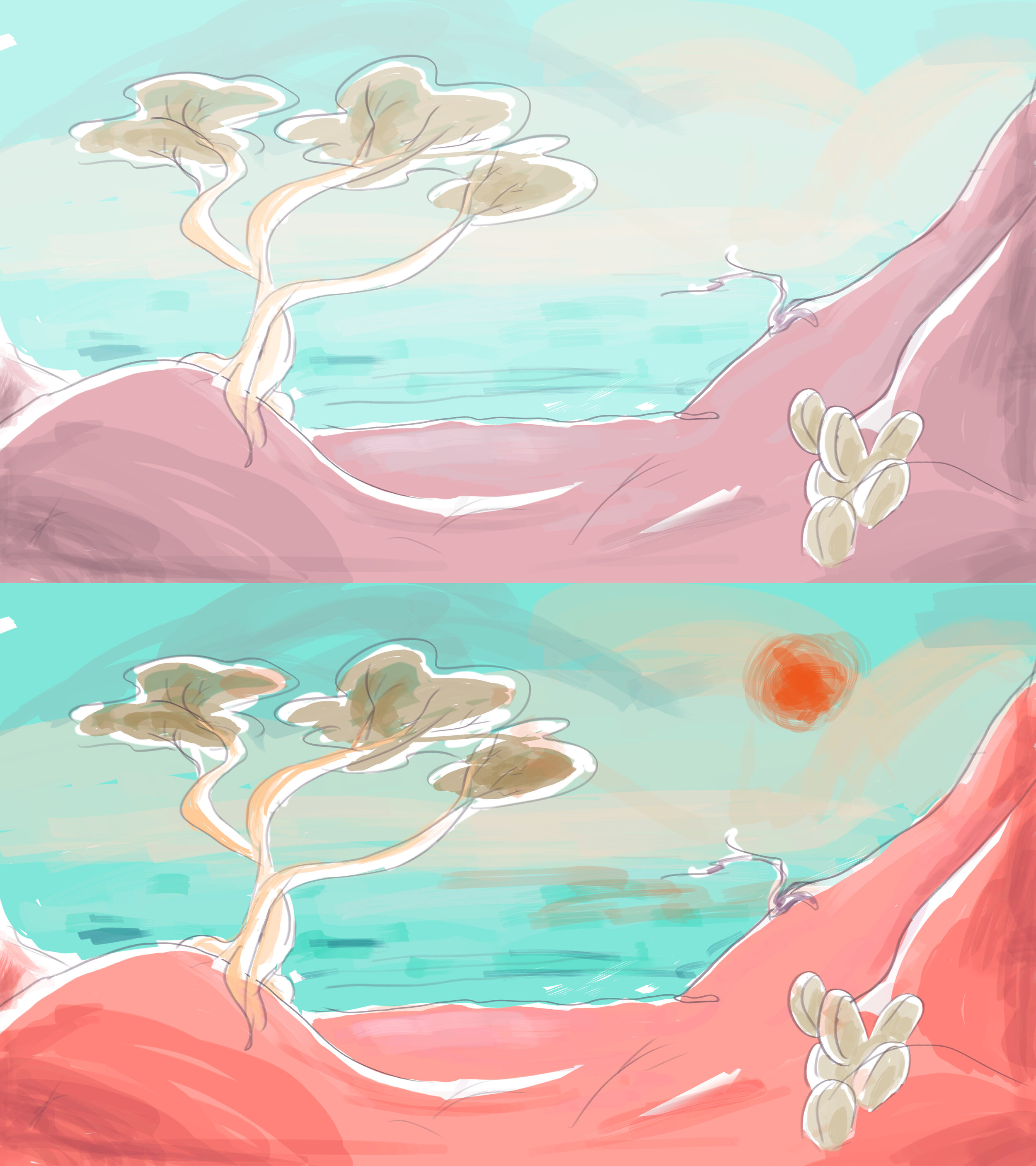 Death Bird Short Film BG Concept Art