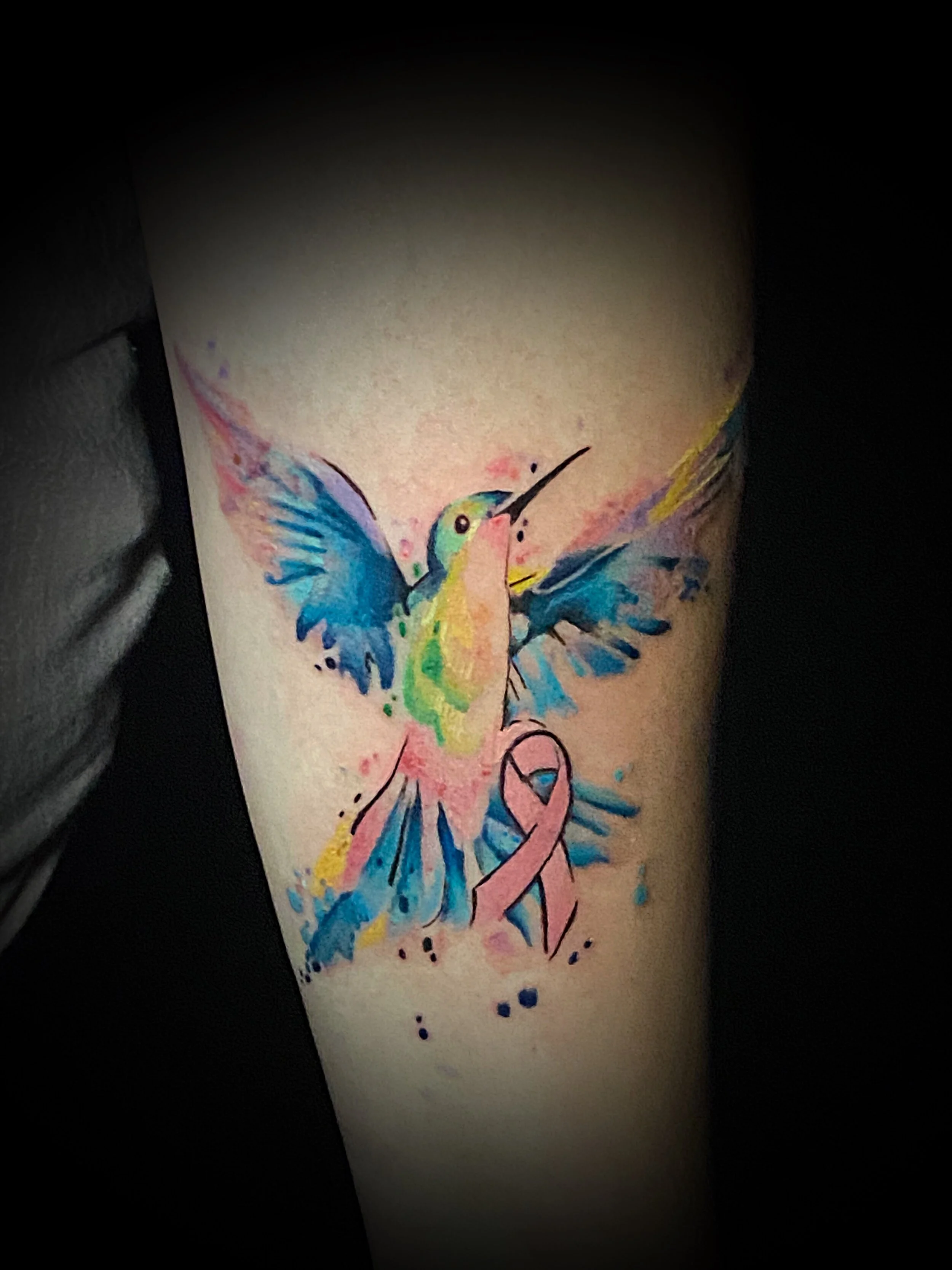 Bird and Cancer Ribbon