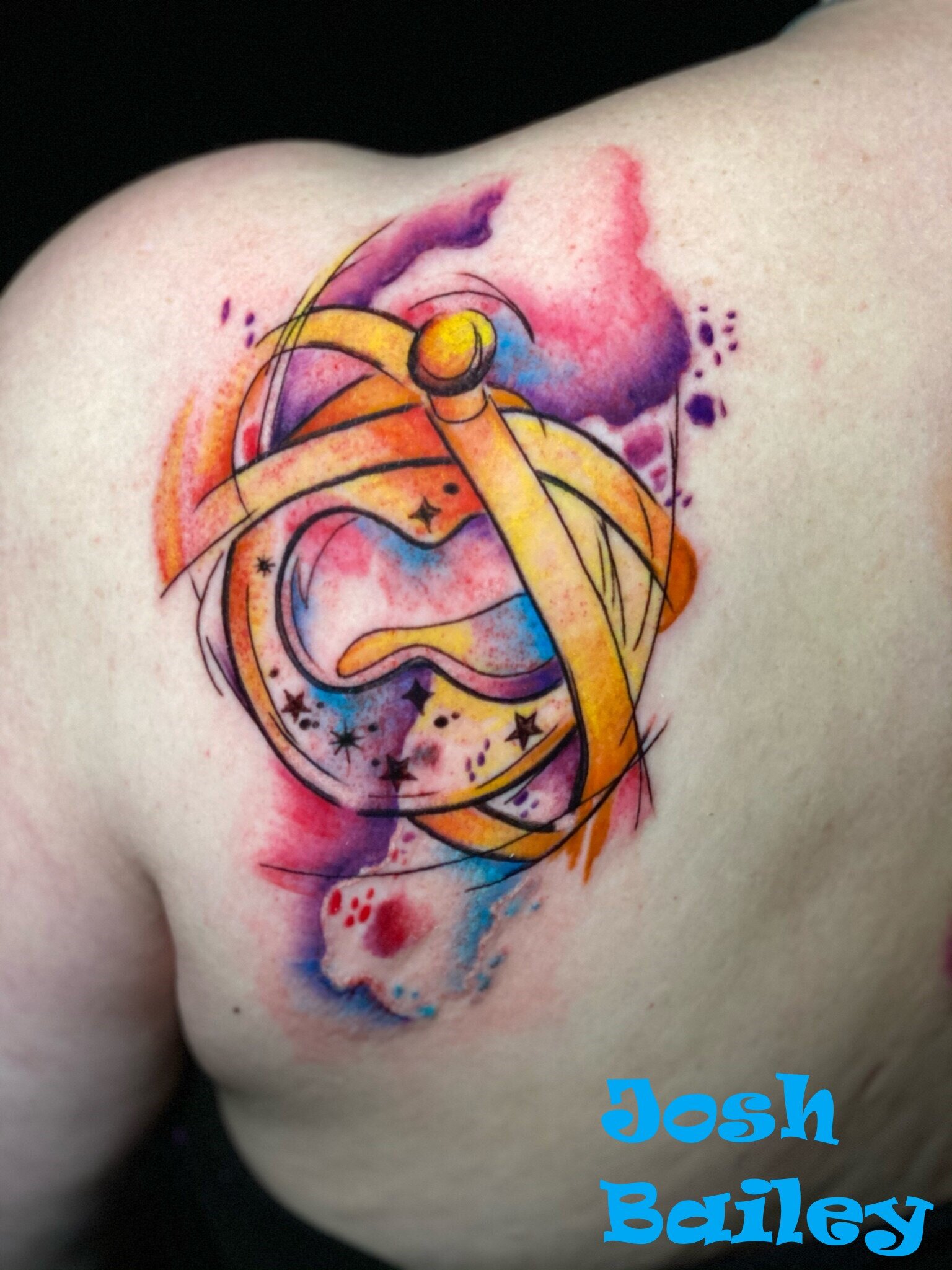 Abstract Watercolor Hourglass