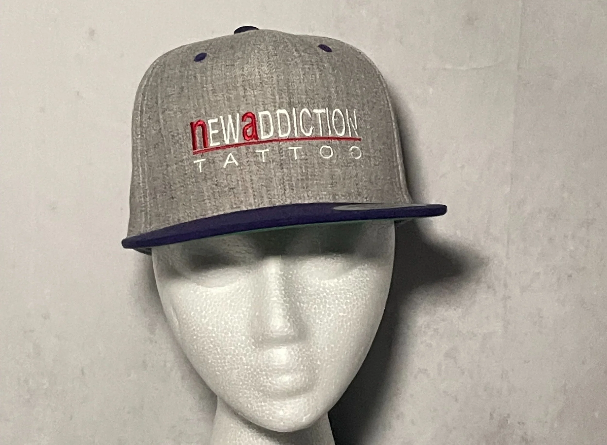 New Addiction Tattoo Fitted Flat Bill Hat