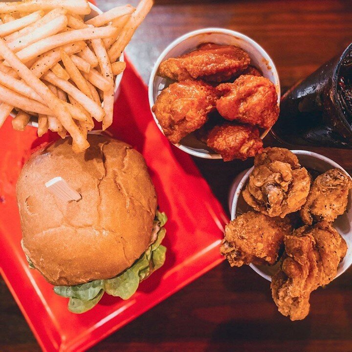 &quot;Duck, Duck, Goose!&quot; but make it &quot;Chicken, Chicken, Burger!&quot; 🐥🐥🍔 ⠀
⠀
Walk-ins are welcome, otherwise, you can book your table by giving us a call 📞
