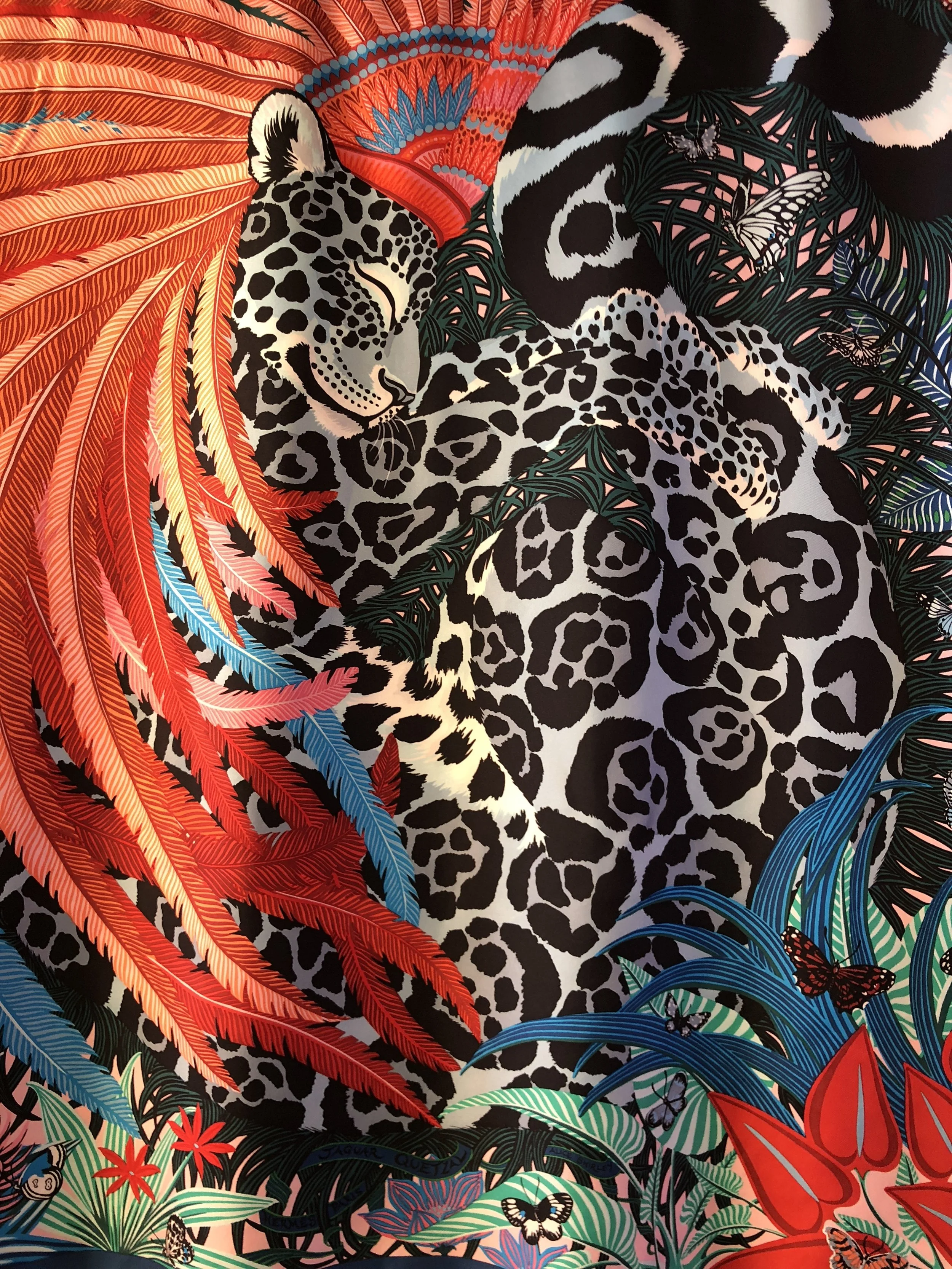 Scarf by Alice Sherley. Be it with the Waves or Into the Canadian Wild, the London-based designer sets out on a colorful journey and turns a sketch into a scarf.