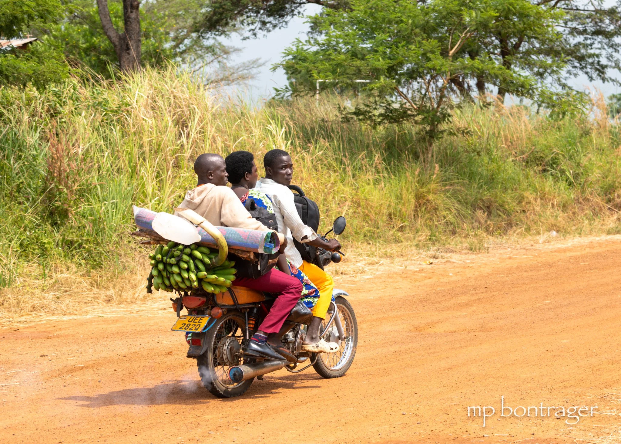 Driving to Murchison Falls National Park, not my favorite day