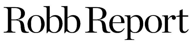 The logo for Robb Report, a luxury lifestyle magazine.
