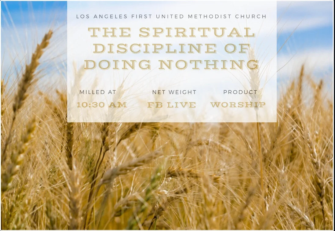 Order of Worship for Sunday, July 19: The Spiritual Discipline of Doing Nothing
