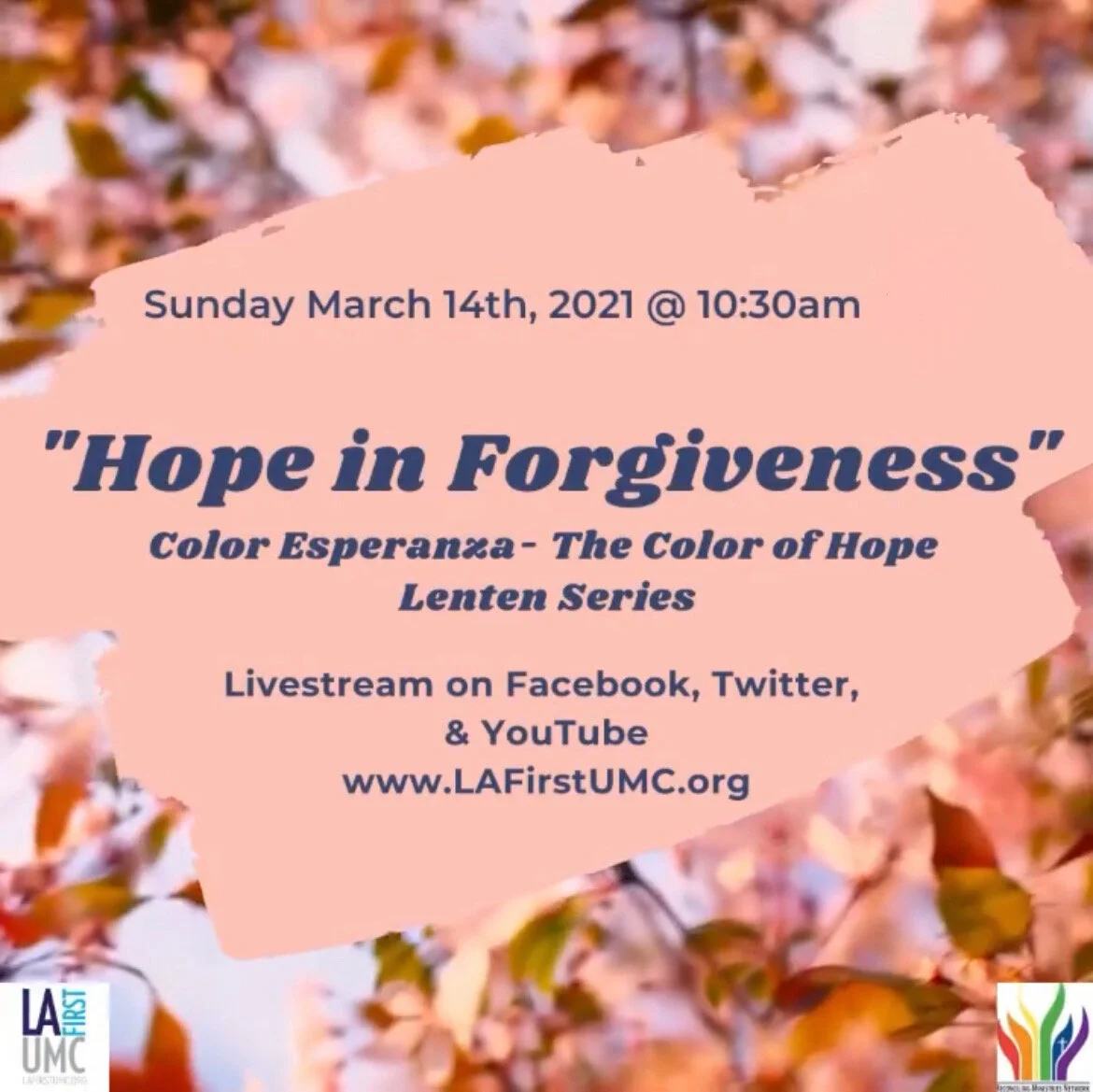 Order of Worship for Sunday, March 14: Hope In Forgiveness 