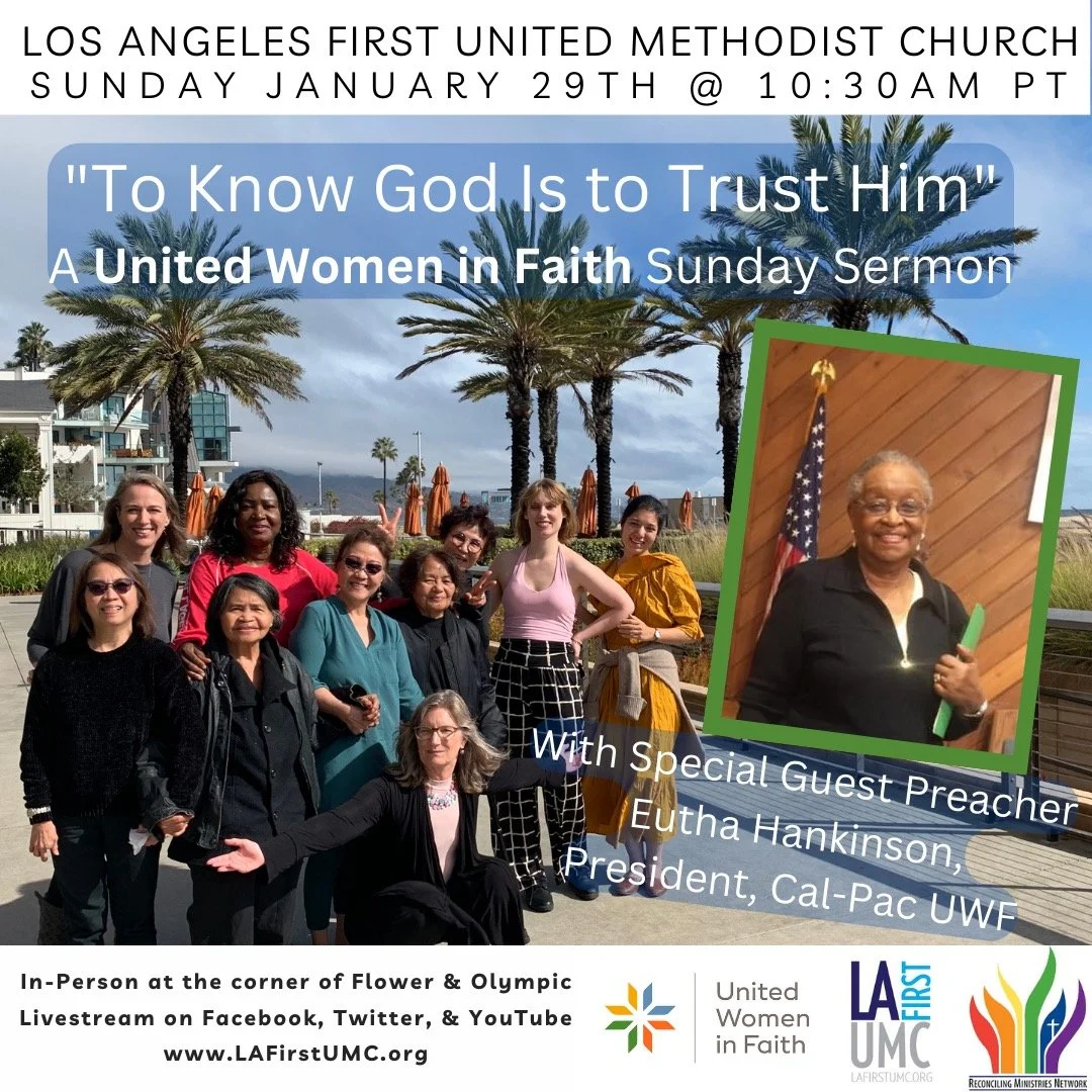 Order of Worship for United Women in Faith Sunday, January 29, 2023: To Know God is to Trust God, Eutha Hankinson, preaching