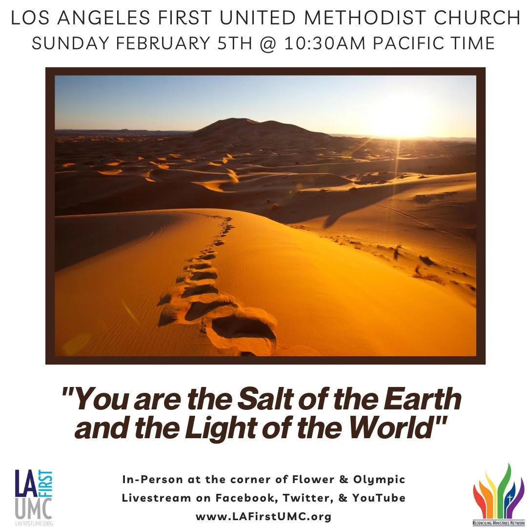 Order of Worship for Sunday, February 5, 2023: You Are the Salt of the Earth and the Light of the World