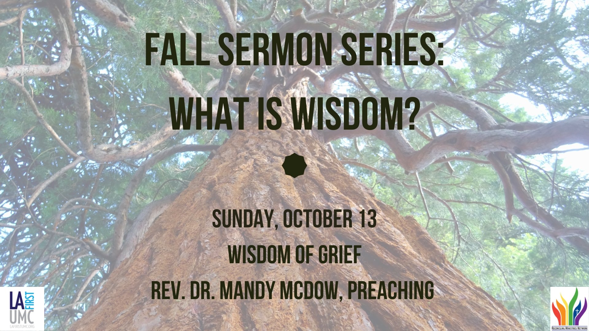 Order of Worship for October 13: "The Wisdom of Grief"