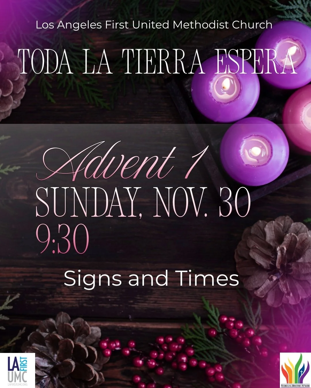 Order of Worship for November 30, 2025: Advent I - All the Earth is Waiting - Signs & Times