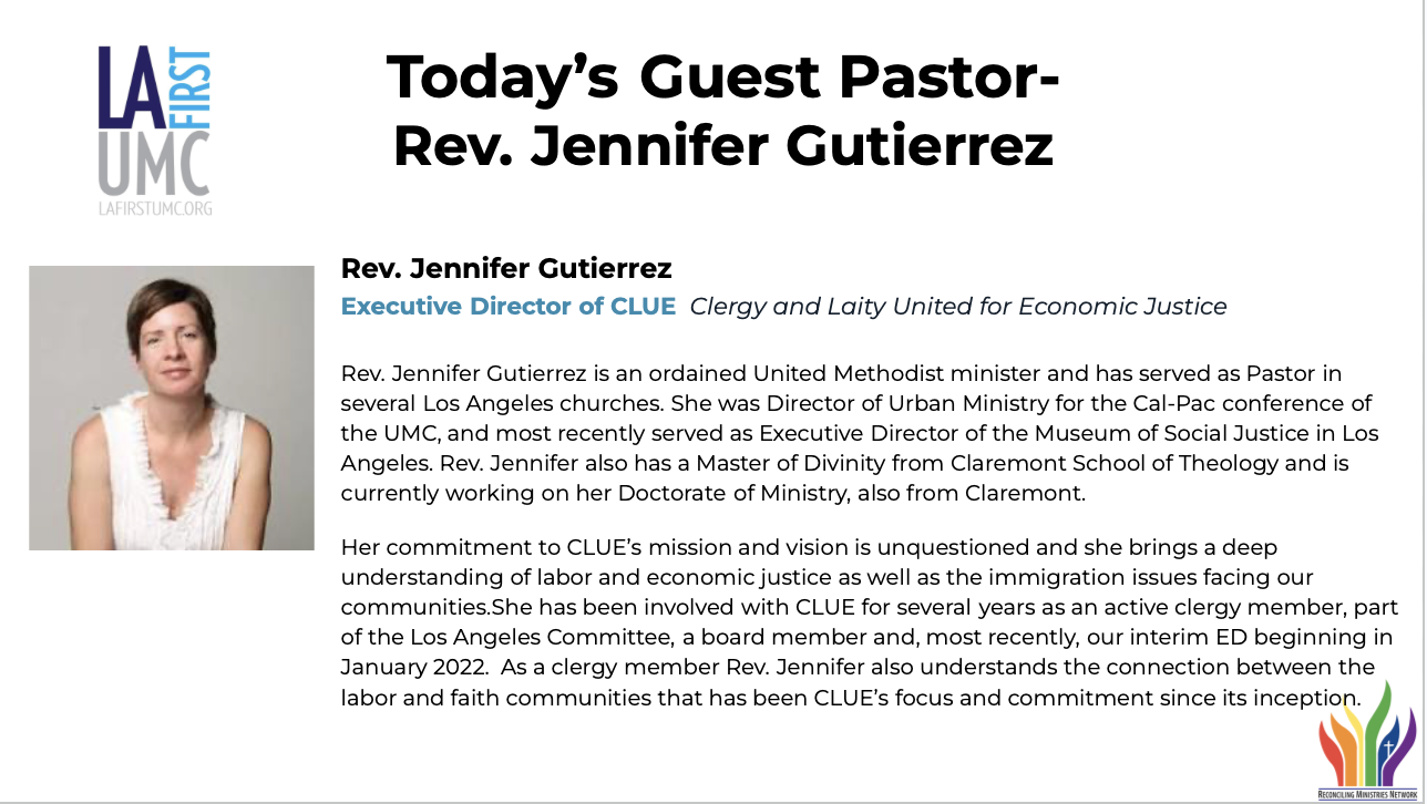 Order of Worship for April 19, 2026: Walking through our Doubts, Rev. Jennifer Gutierrez, preaching