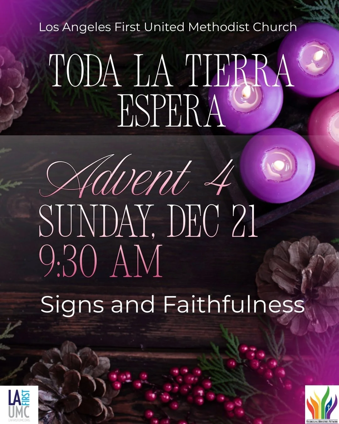Order of Worship for December 21, 2025: Advent IV - All the Earth is Waiting - Signs &amp; Faithfulness