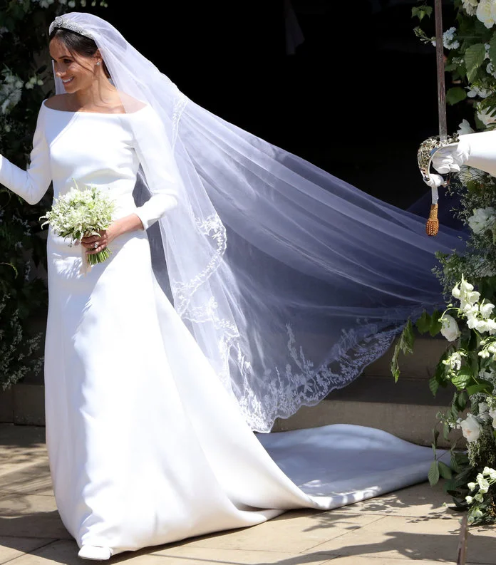 We couldn’t talk about a Royal Cathedral Wedding Veil without mentioning an actual royal ;) Her veil ran longer than a traditional Royal Cathedral veil, but what else would you expect!?