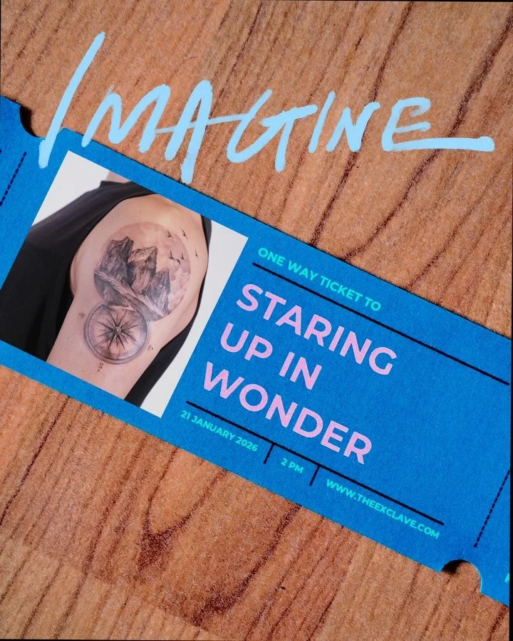 This is for the ones who dreamt of places and entities bigger than them and that there is comfort in feeling small in the presence of things that really matter - the mountains, the skies, the cosmos and well.. time.
.
Tattoo bookings close today at 7