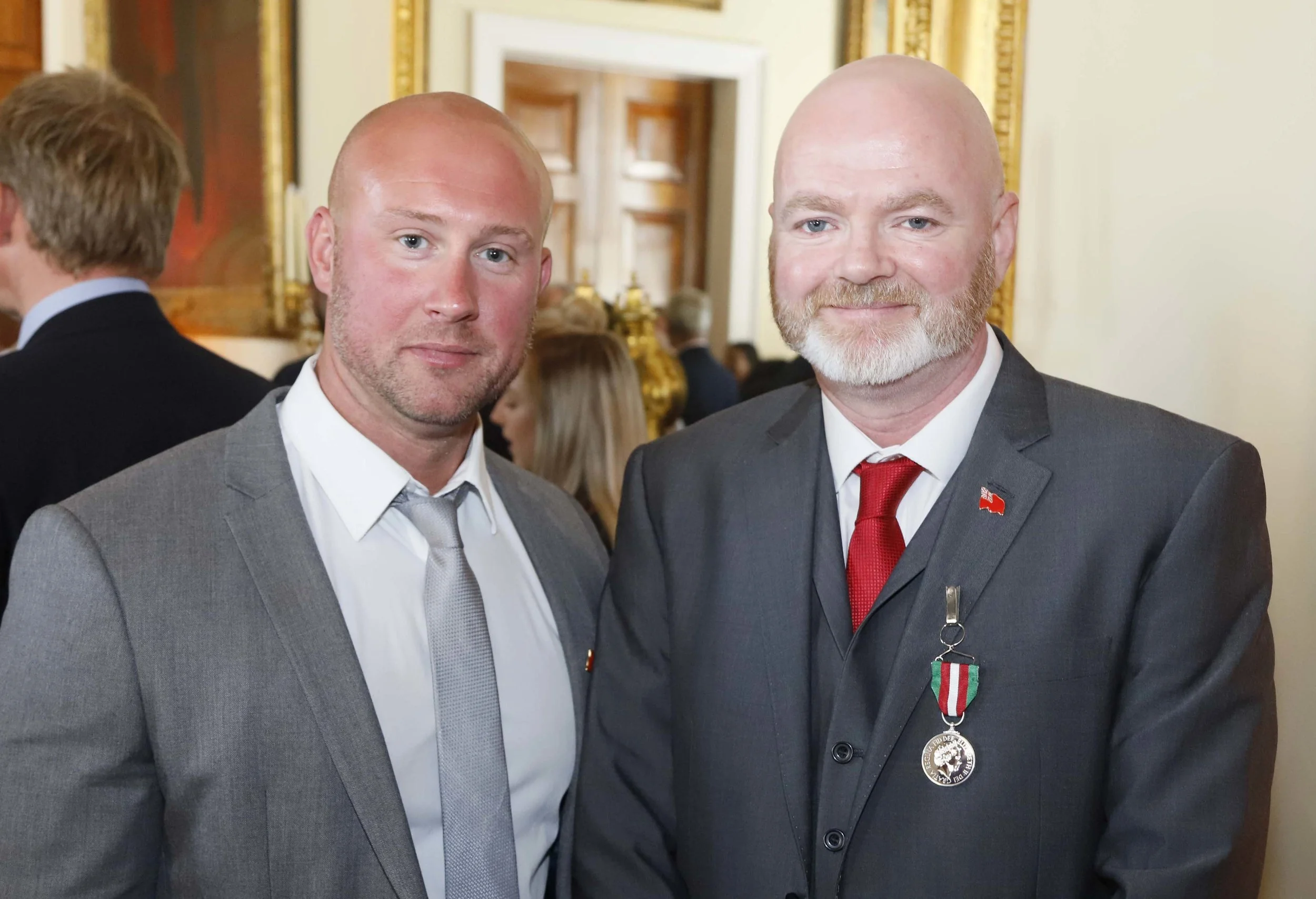 Steve Chamberlain with the man he rescued - Terry Baker