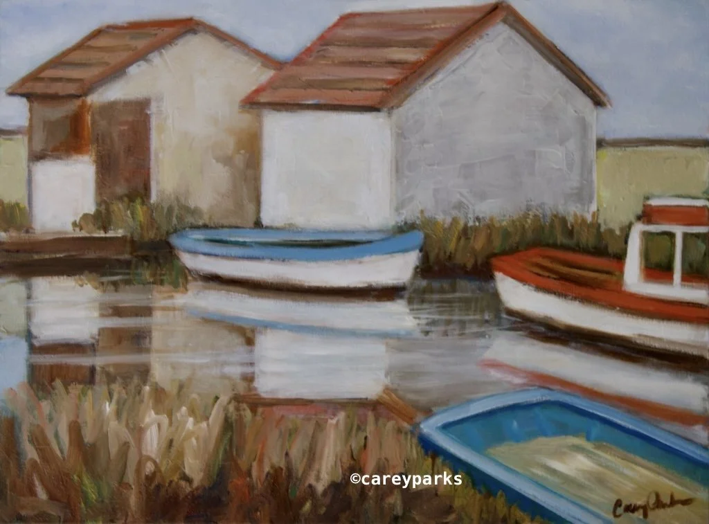 Oyster Huts on the Island