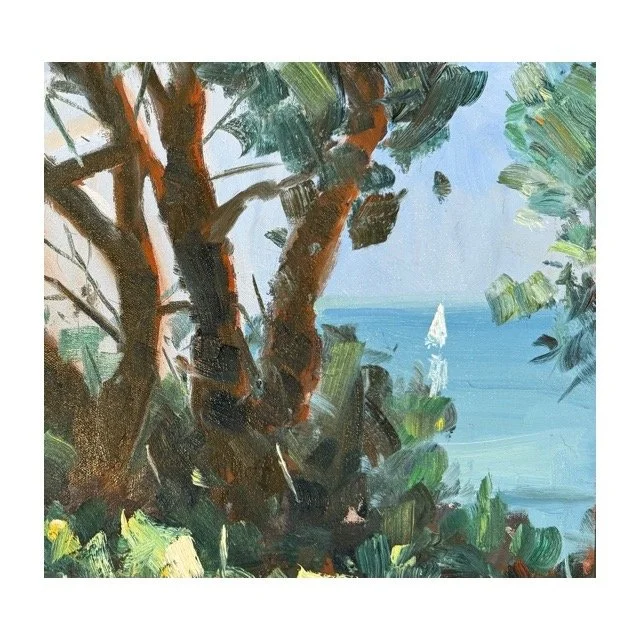 Clive Sinclair's oil painting Yachts in the Harbour at Aegean Designs ...