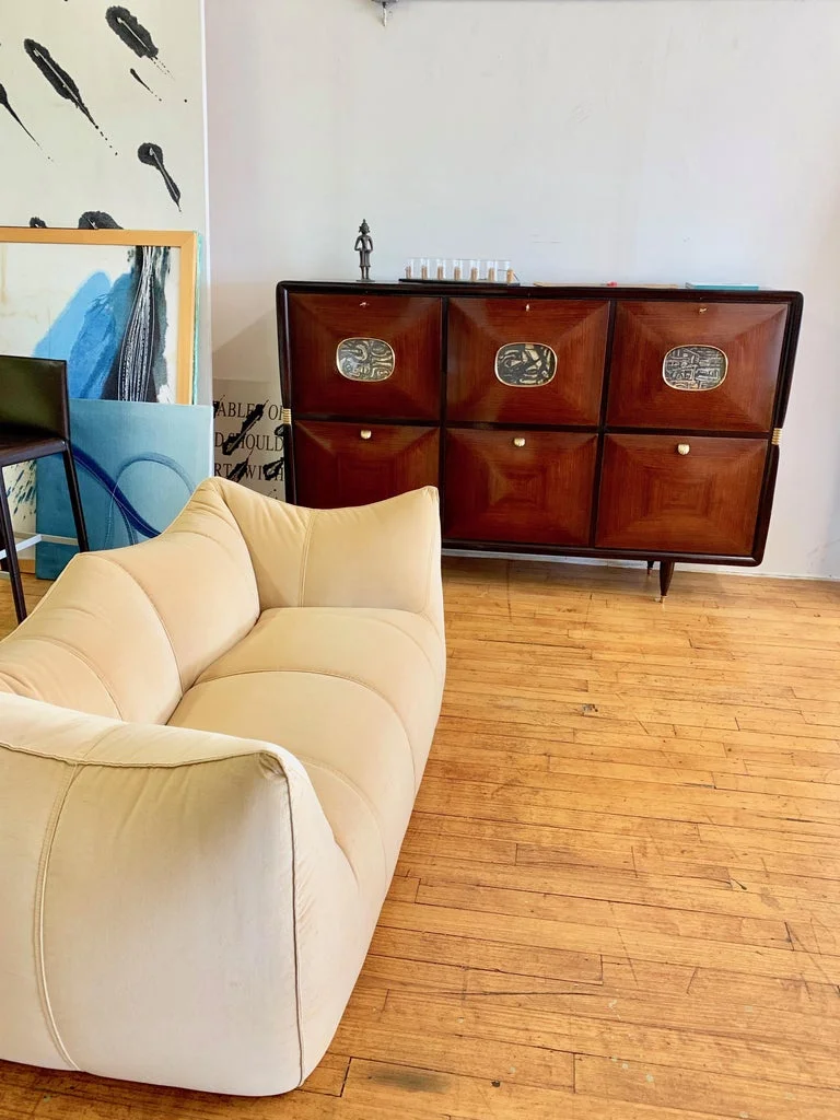 Mario Bellini Le Bambole Sofa vintage by B&B Italia | Beige fabric - gallery view