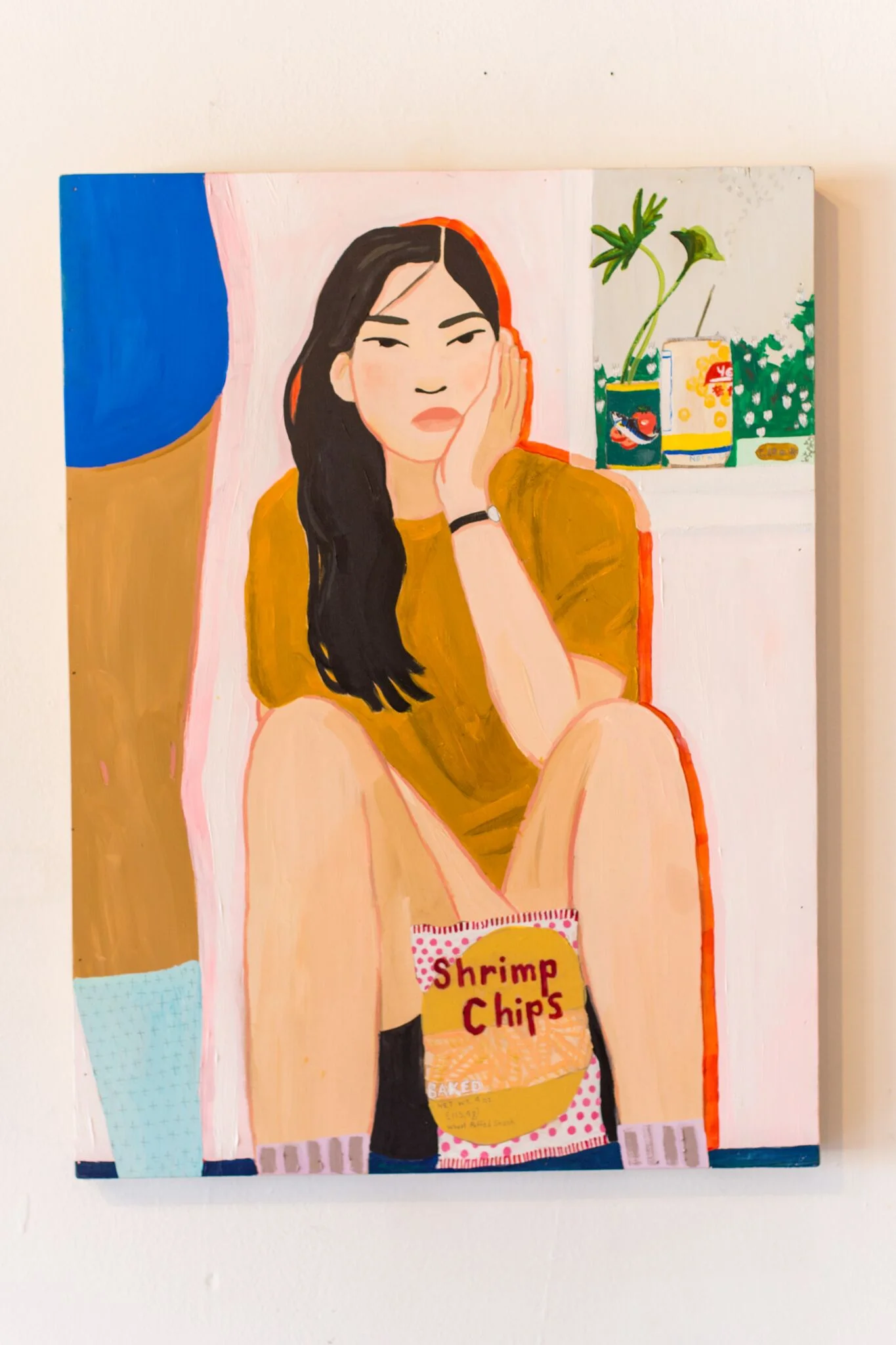 Dianna Settles, Delicate Merchandise, 2018, Acrylic, oil, and gouache on panel, 18 x 24 in, Courtesy of Dianna Settles